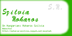 szilvia moharos business card